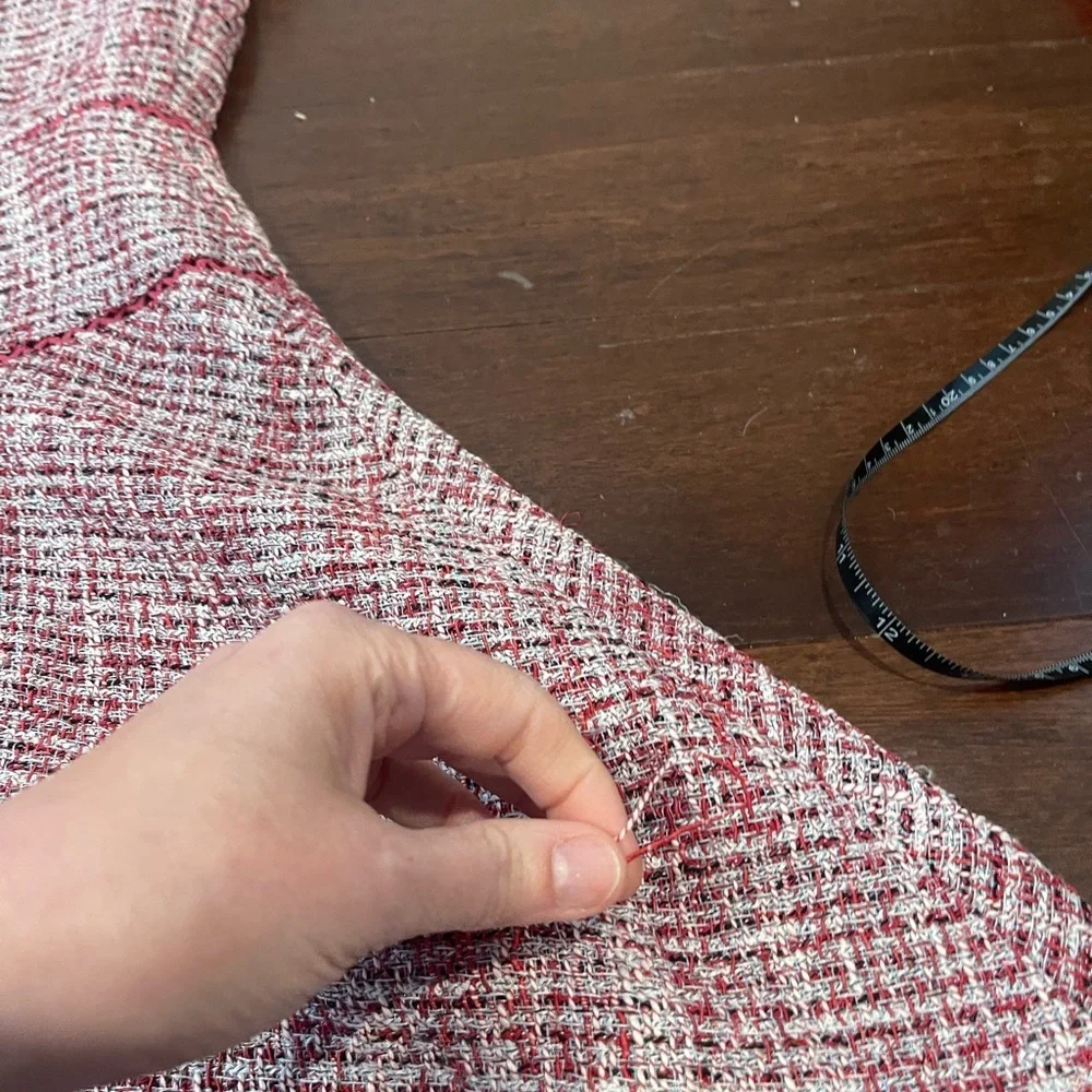 mwt banana republic Pink Tweed women’s Dress 10p - Picture 7 of 13